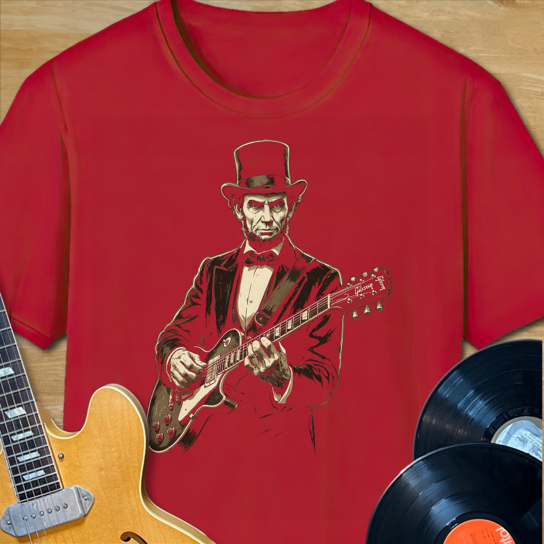 Lincoln Playing Guitar TShirt