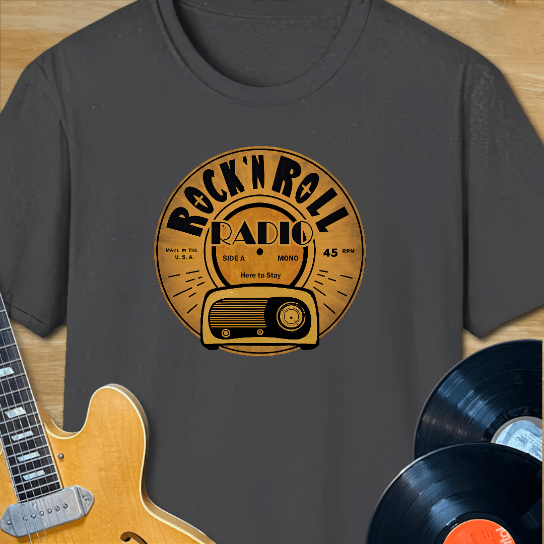 Rock n Roll Radio Record Label T-Shirt