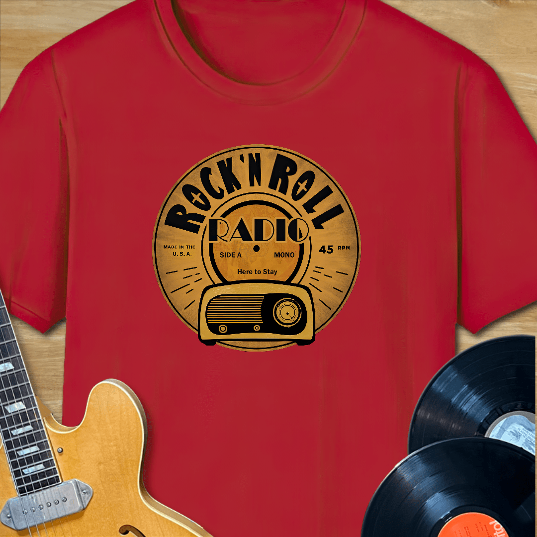 Rock n Roll Radio Record Label T-Shirt
