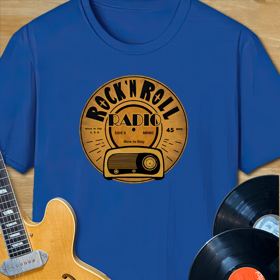 Rock n Roll Radio Record Label T-Shirt