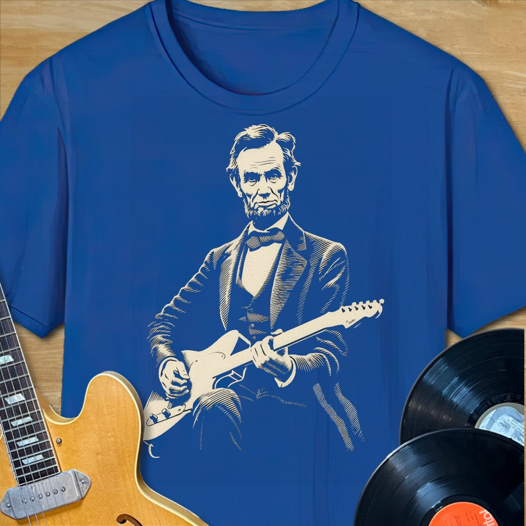 Lincoln Playing Guitar T-Shirt