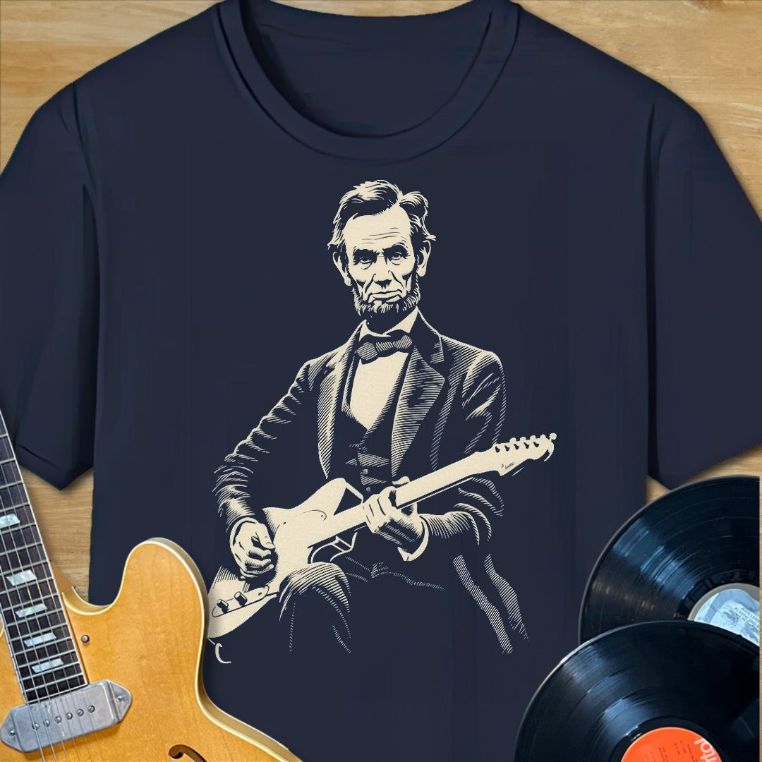 Lincoln Playing Guitar T-Shirt