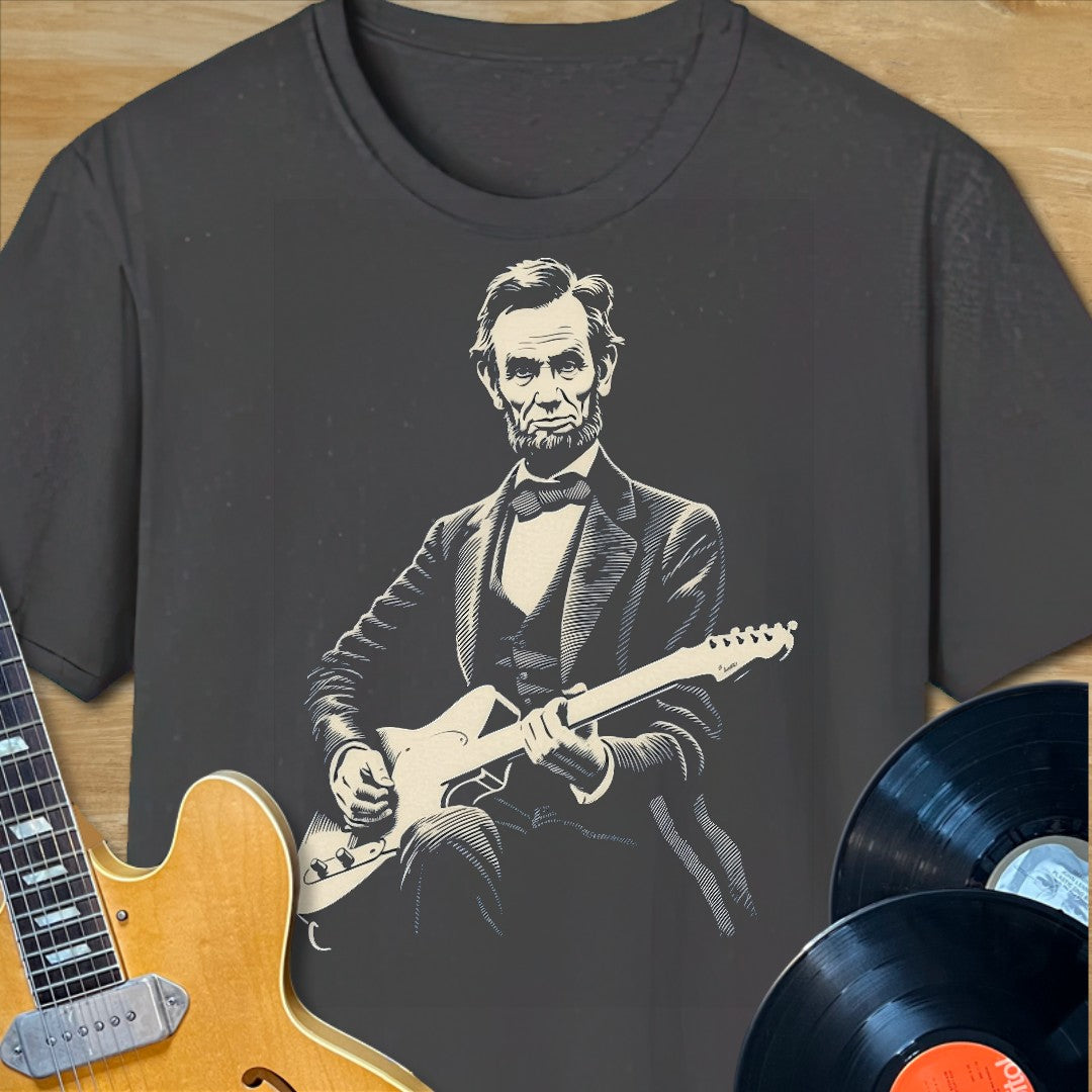 Lincoln Playing Guitar T-Shirt