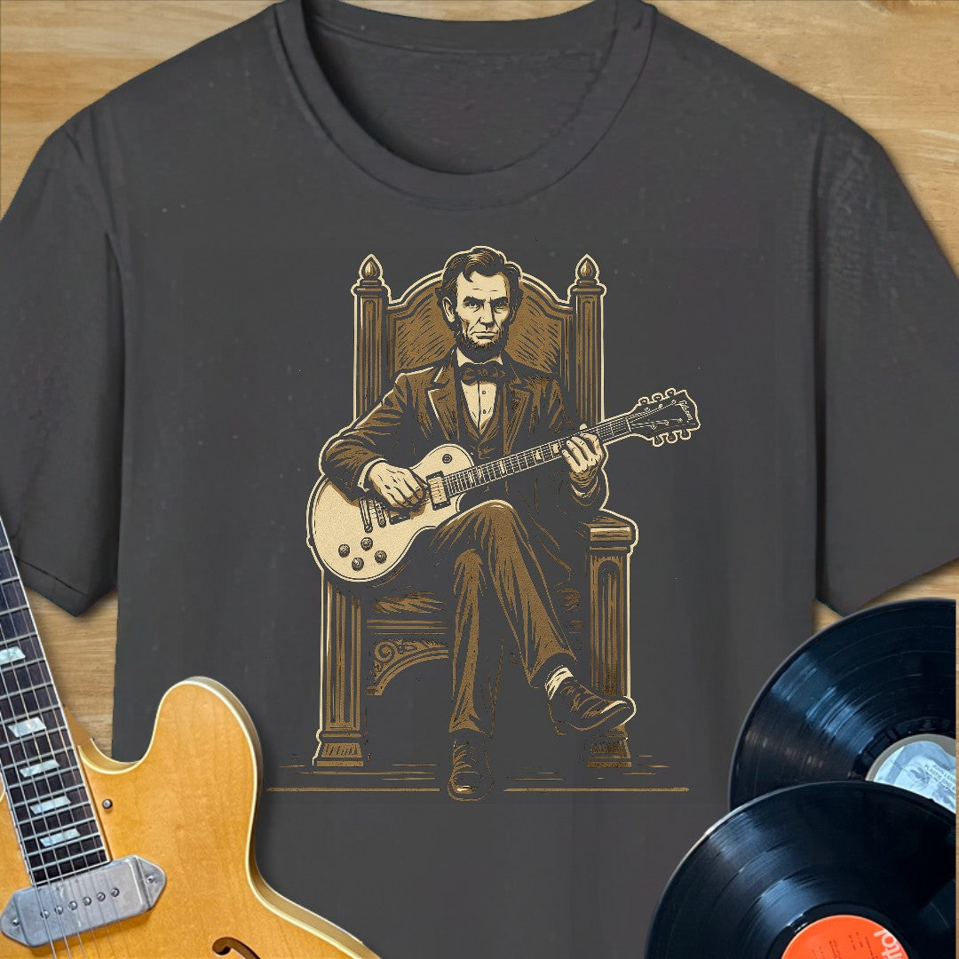 Abe Lincoln Guitar Sitting Tee