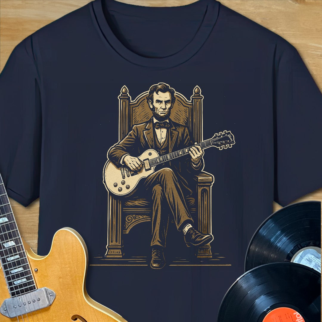 Abe Lincoln Guitar Sitting Tee
