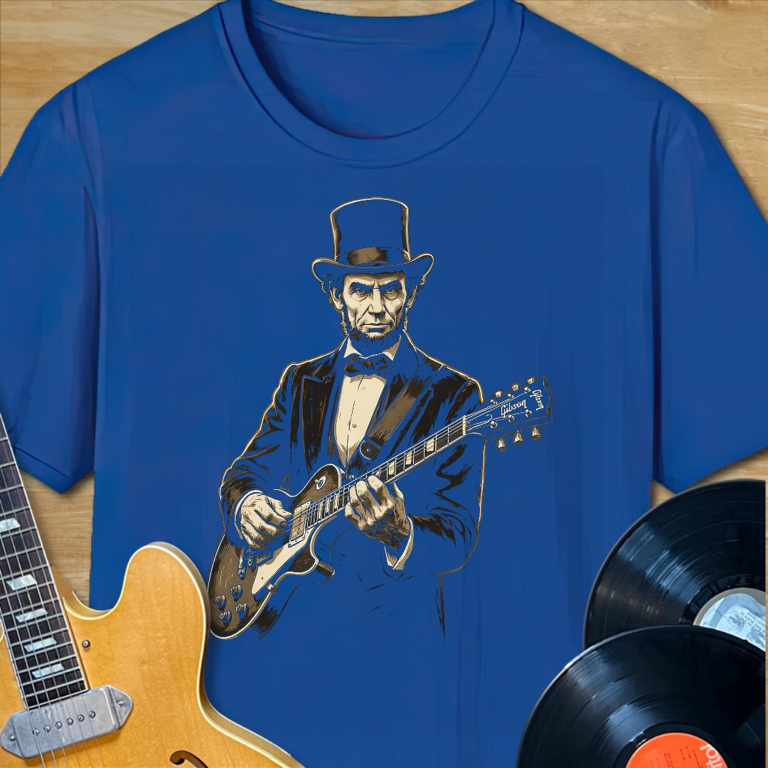 Lincoln Playing Guitar TShirt