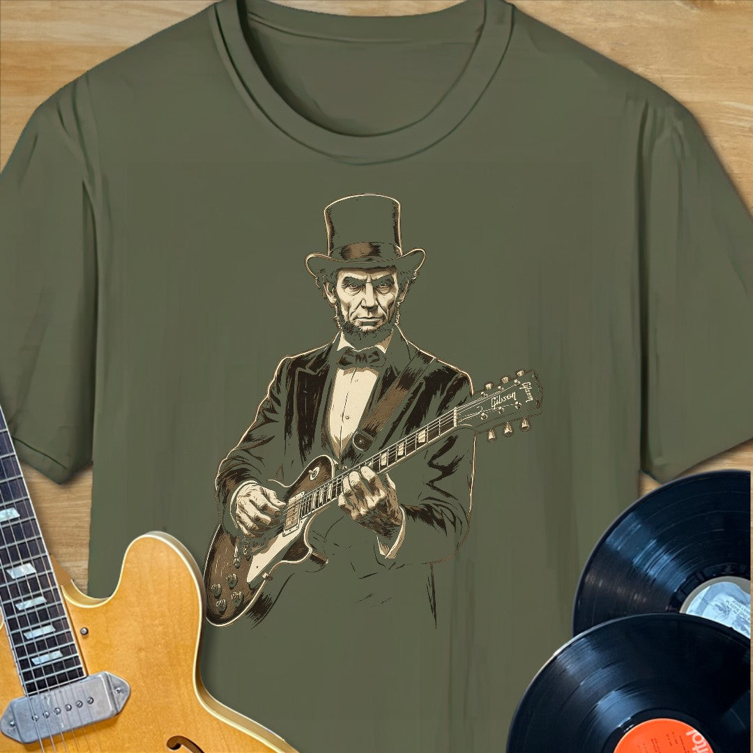 Lincoln Playing Guitar TShirt