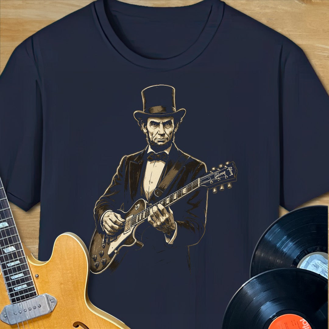 Lincoln Playing Guitar TShirt