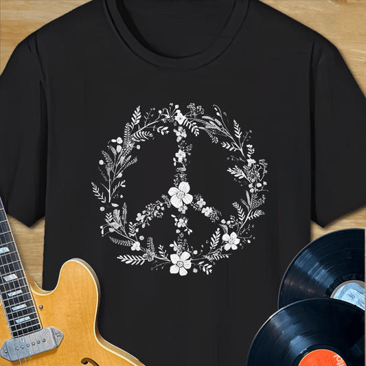 Flowers Peace Sign T-Shirt