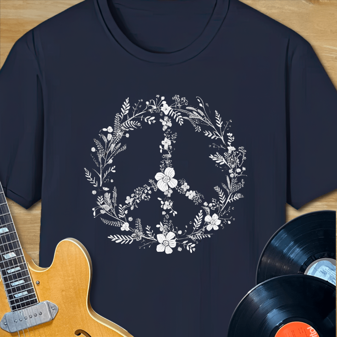 Flowers Peace Sign T-Shirt