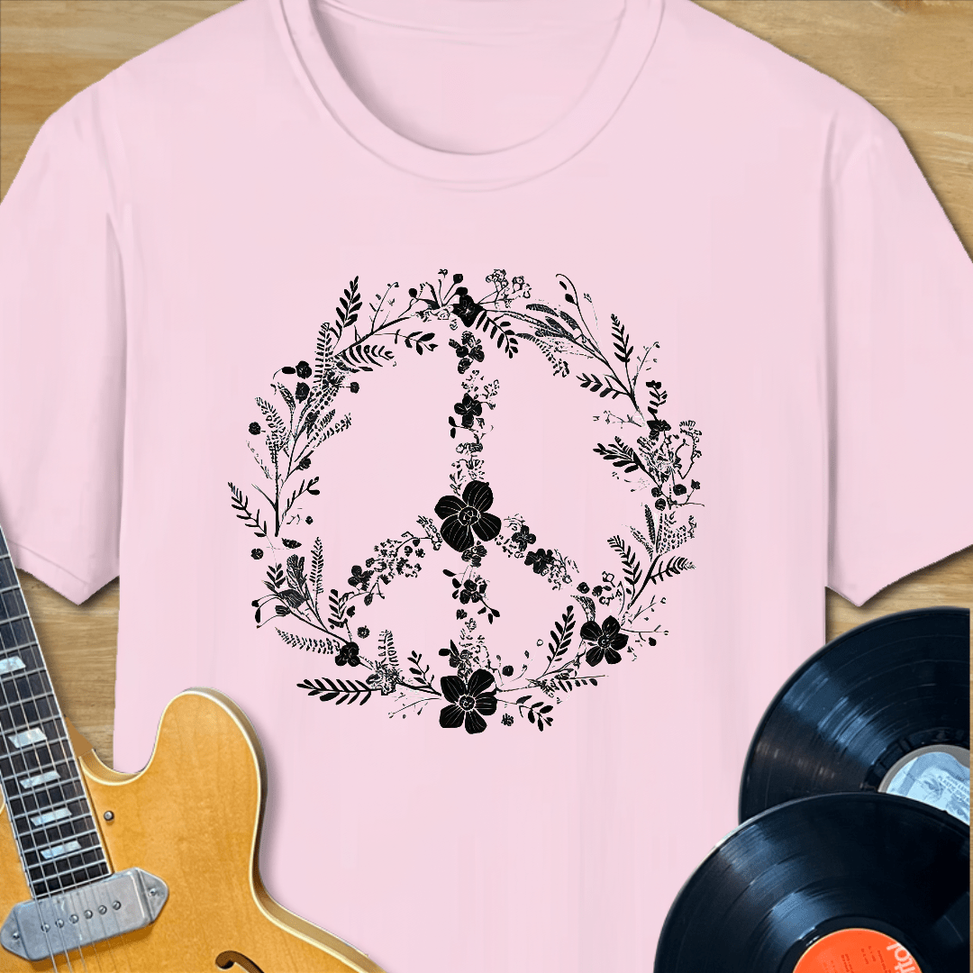 Flowers Peace Sign T-Shirt