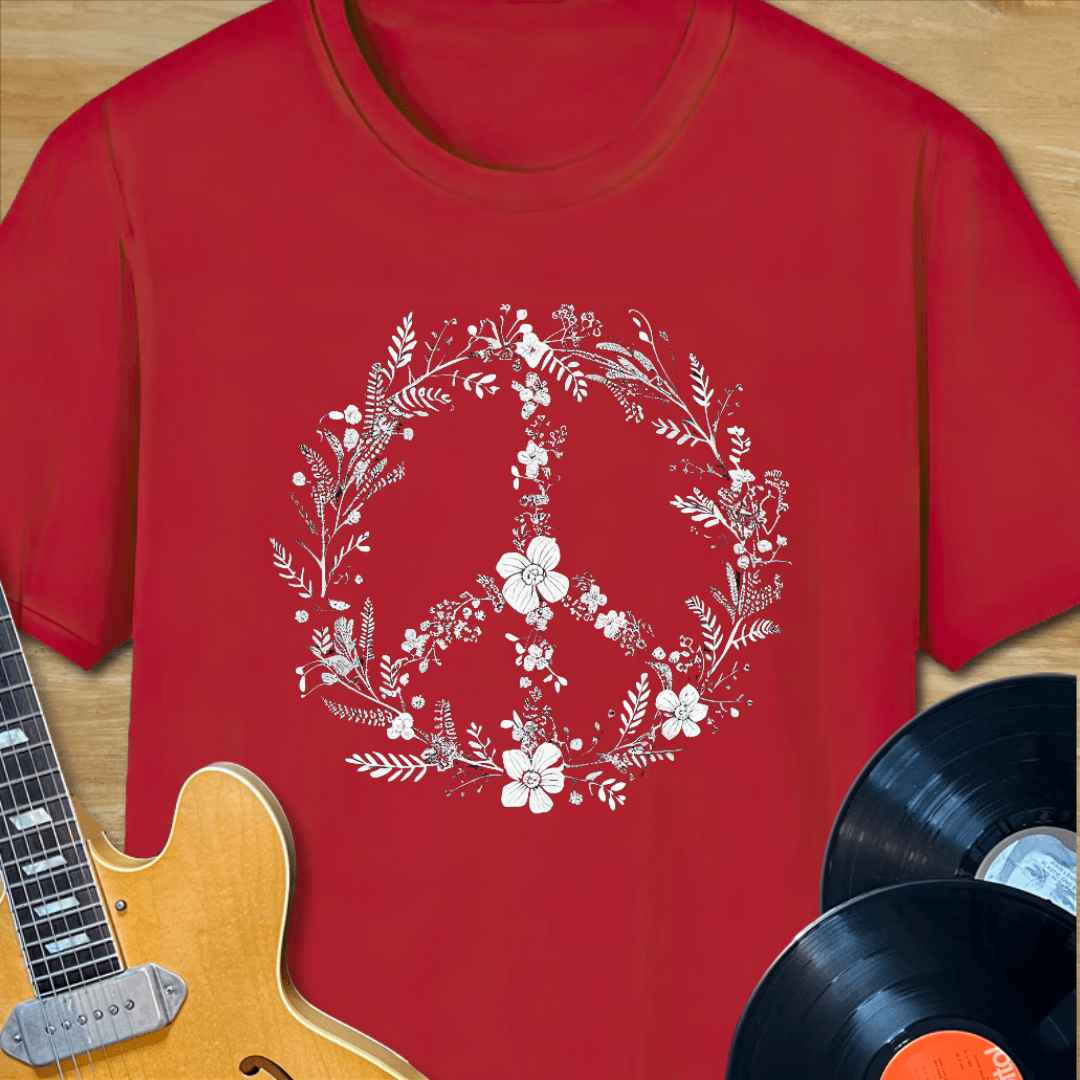 Flowers Peace Sign T-Shirt