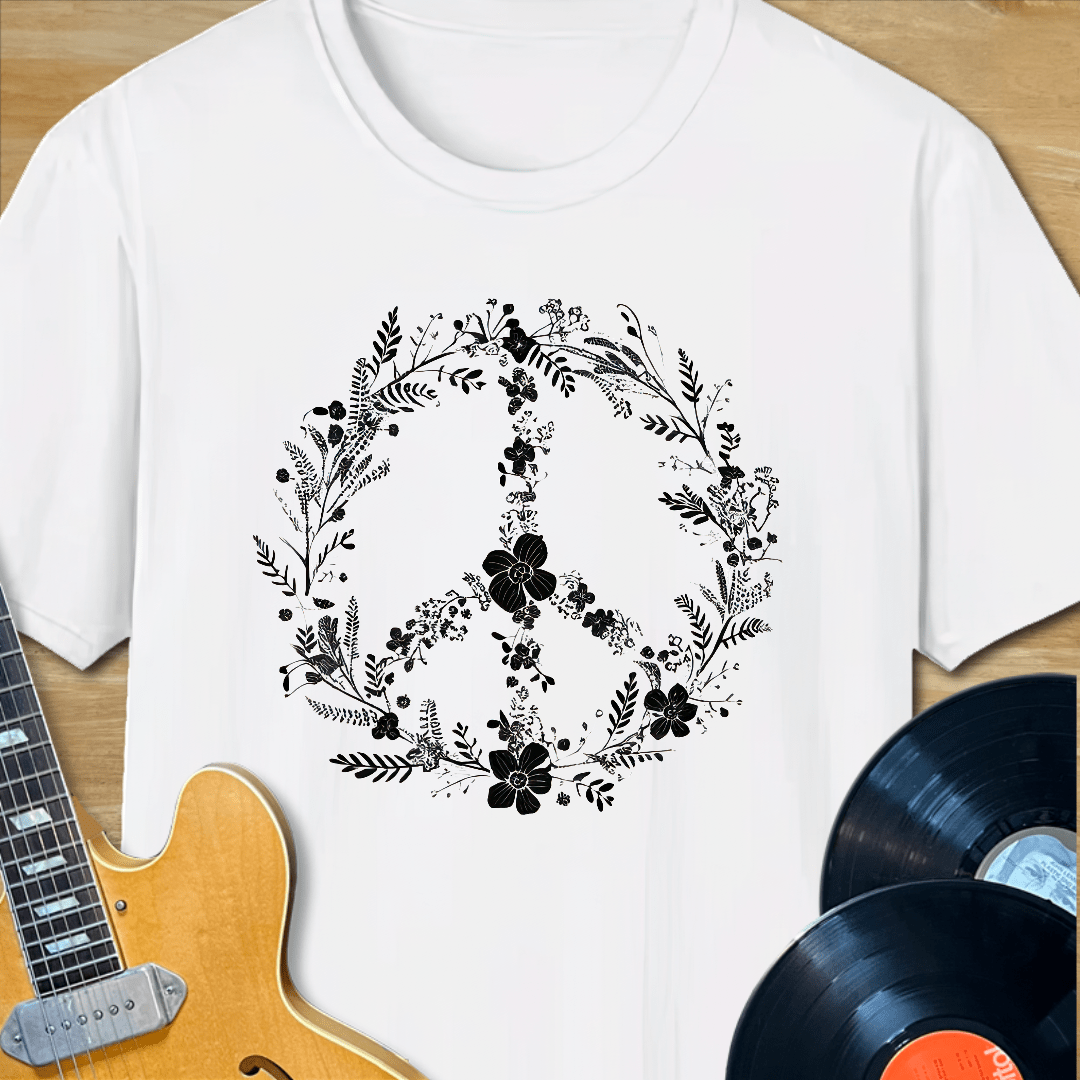 Flowers Peace Sign T-Shirt