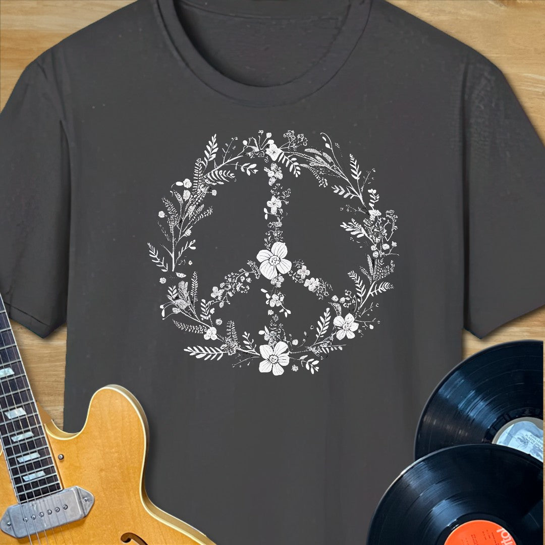 Flowers Peace Sign T-Shirt