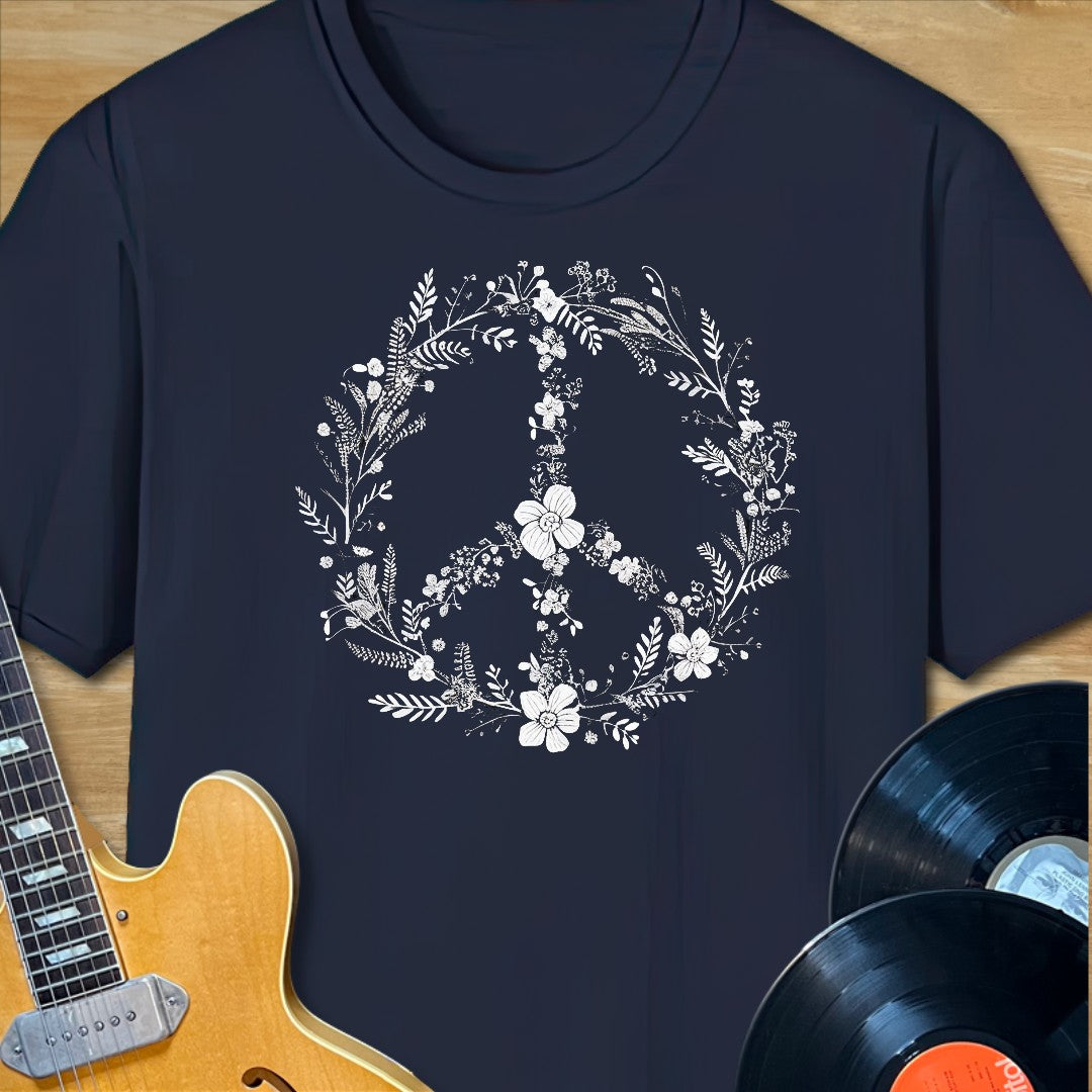 Flowers Peace Sign T-Shirt