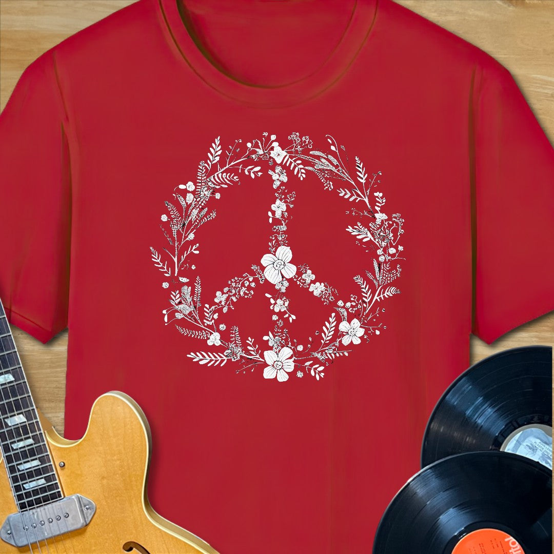 Flowers Peace Sign T-Shirt