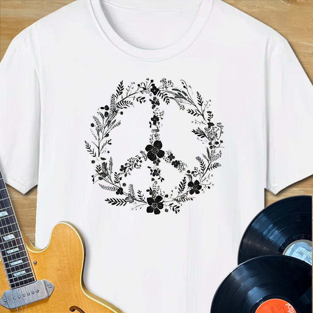 Flowers Peace Sign T-Shirt