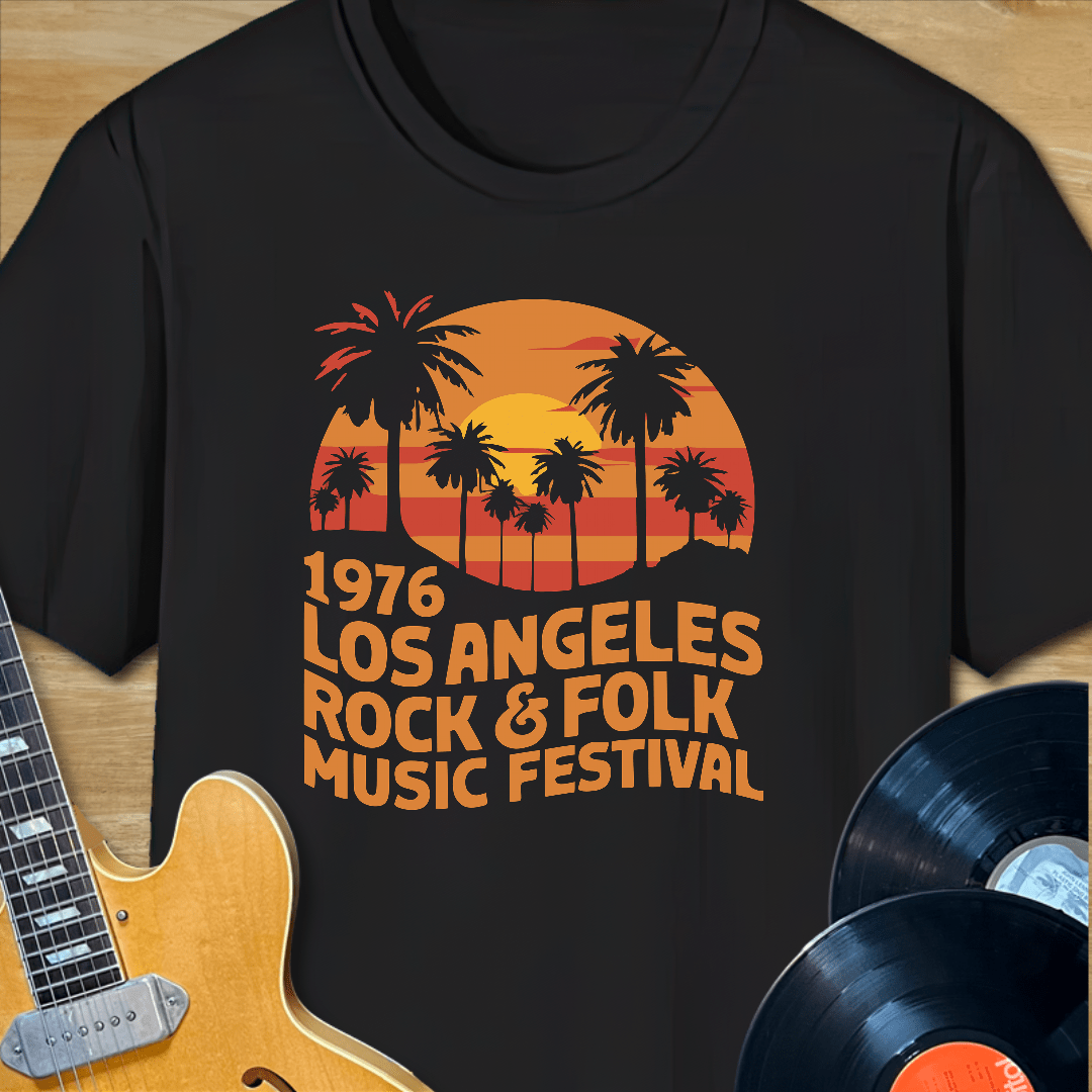 1976 Los Angeles Rock & Folk Music Festival T-Shirt