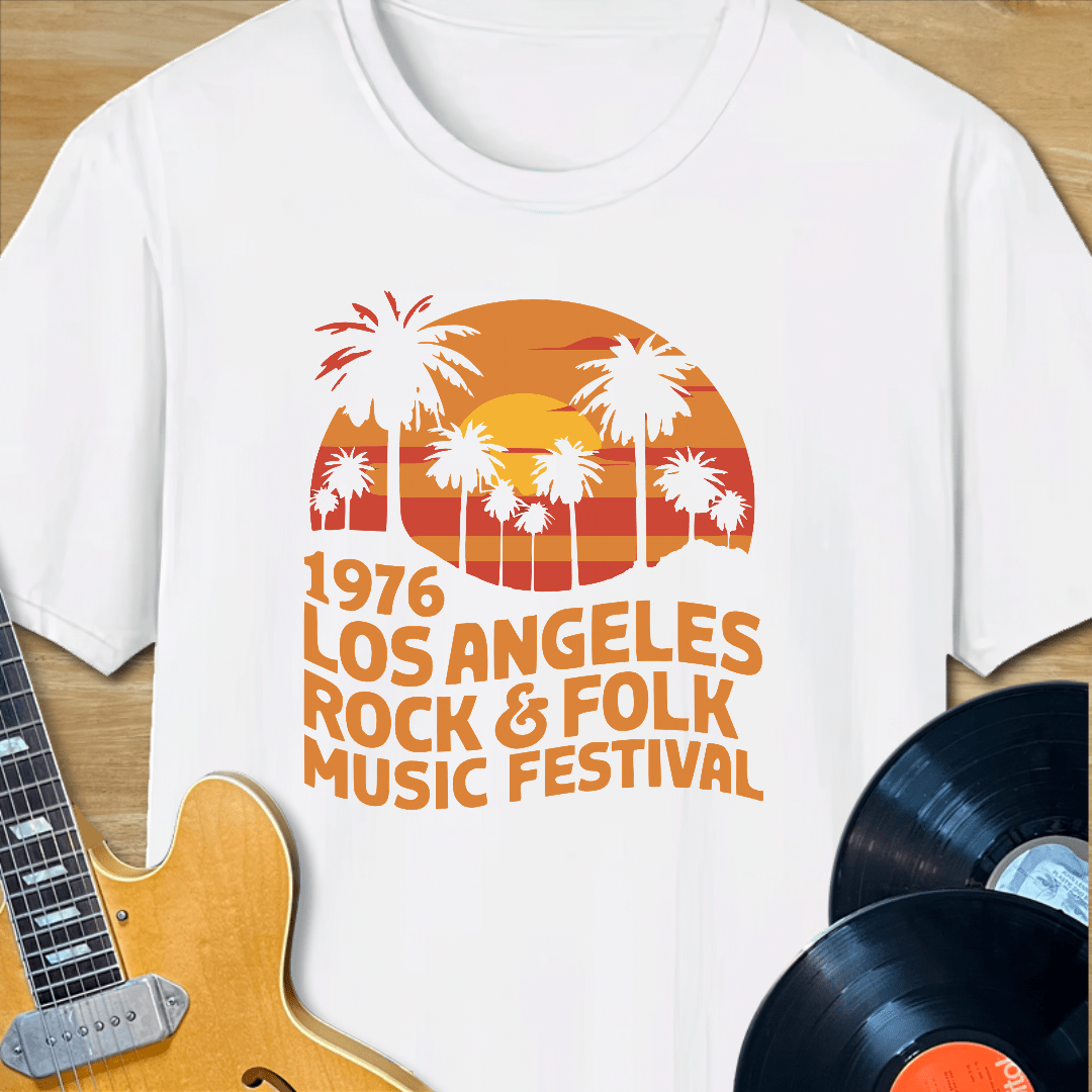 1976 Los Angeles Rock & Folk Music Festival T-Shirt