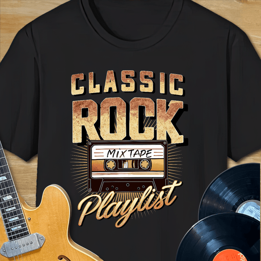 Classic Rock Playlist Mixtape Cassette T-Shirt