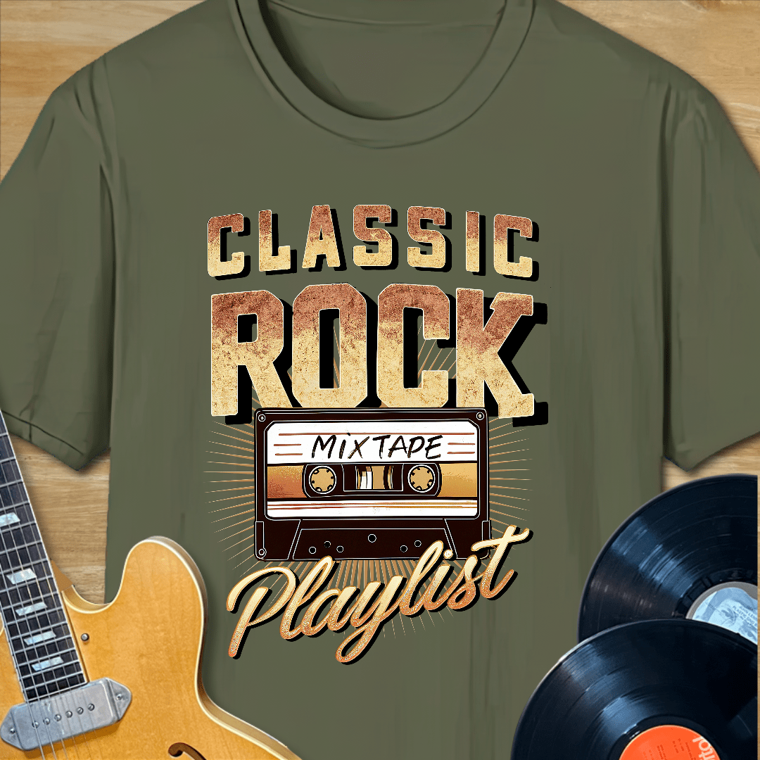 Classic Rock Playlist Mixtape Cassette T-Shirt