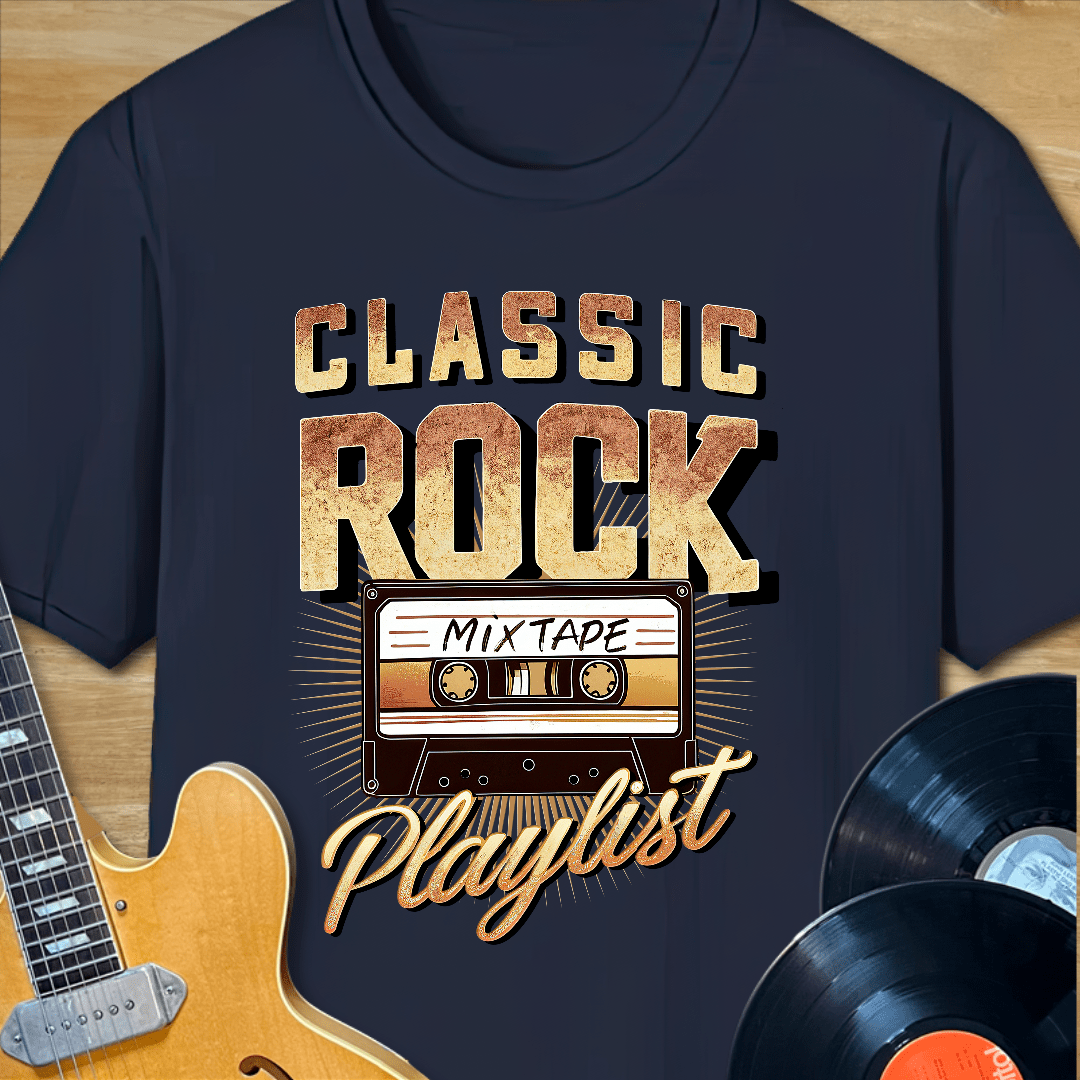 Classic Rock Playlist Mixtape Cassette T-Shirt