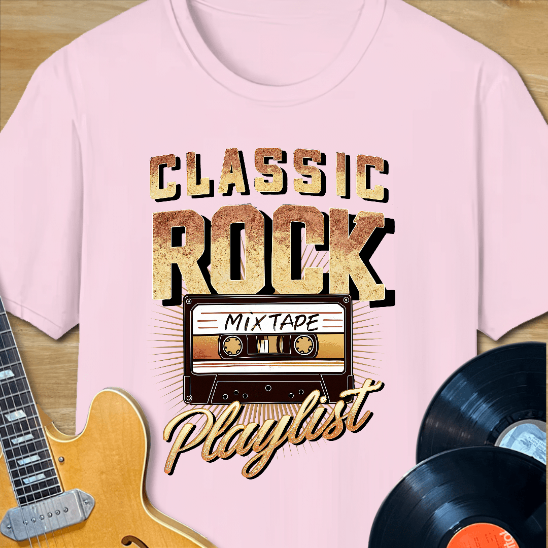 Classic Rock Playlist Mixtape Cassette T-Shirt