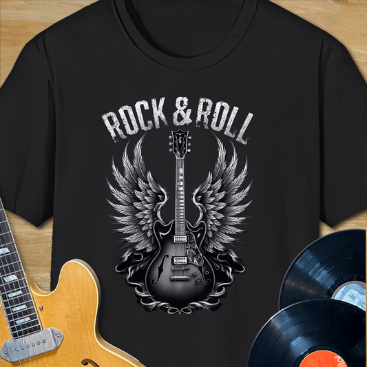 Rock & Roll Winged Guitar T-Shirt