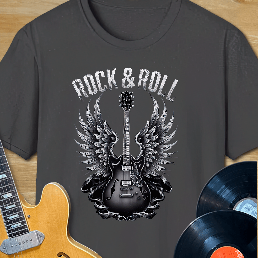 Rock & Roll Winged Guitar T-Shirt