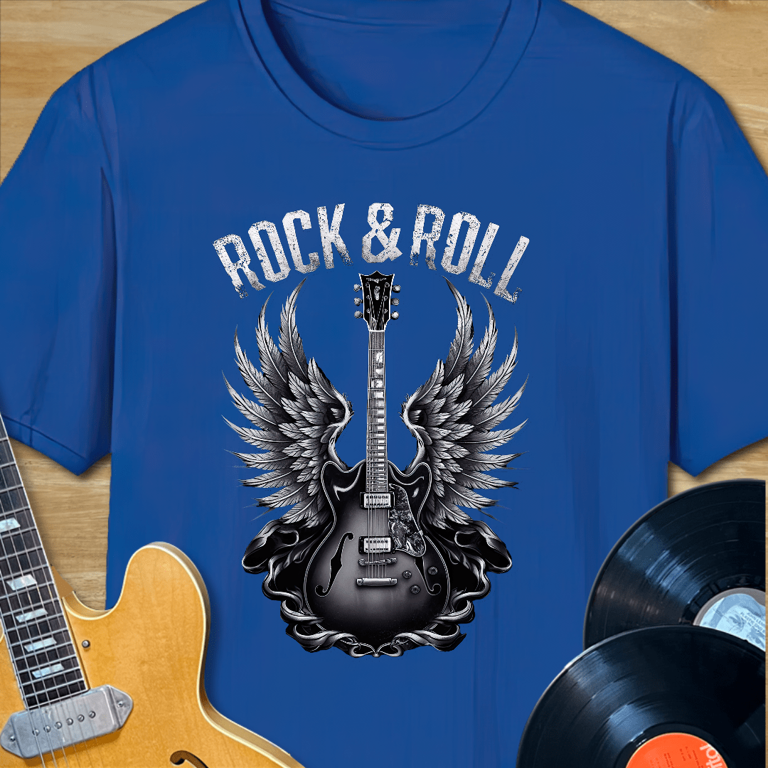 Rock & Roll Winged Guitar T-Shirt