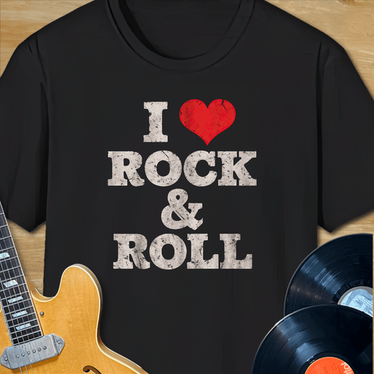 I Love Rock n Roll Heart T-Shirt