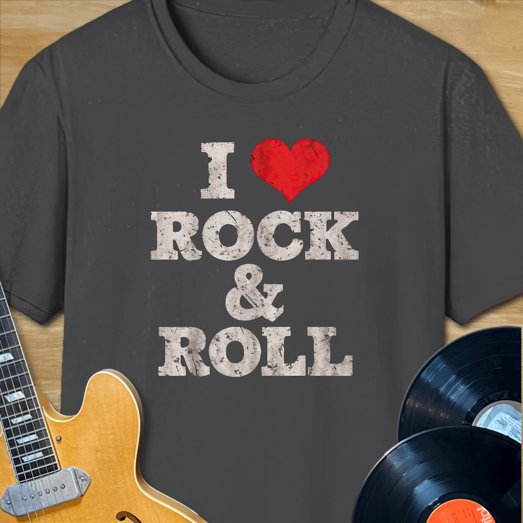 I Love Rock n Roll Heart T-Shirt