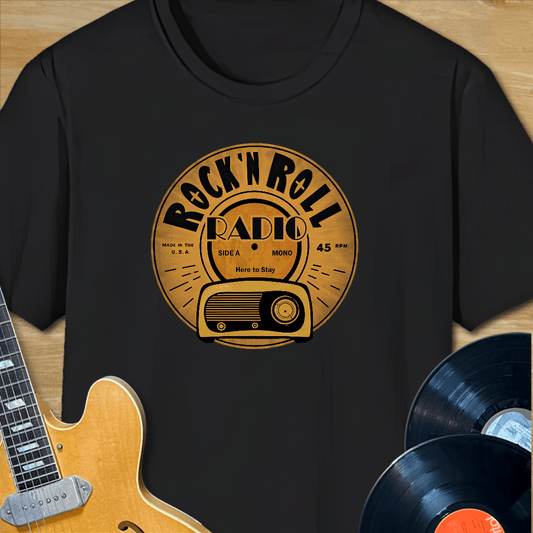 Rock n Roll Radio Record Label T-Shirt