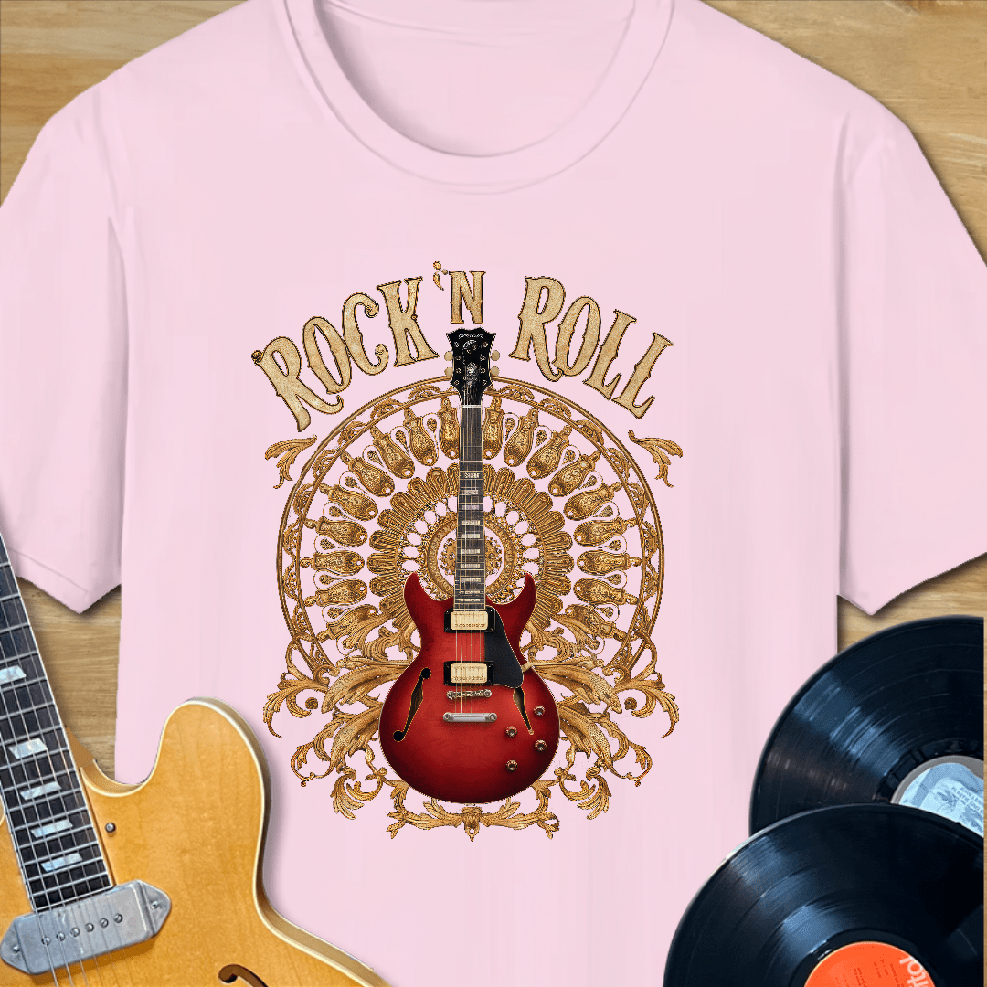 Rock n Roll Guitar Circus Design T-Shirt