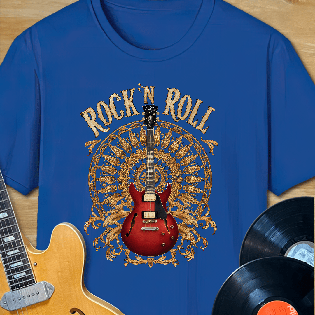 Rock n Roll Guitar Circus Design T-Shirt