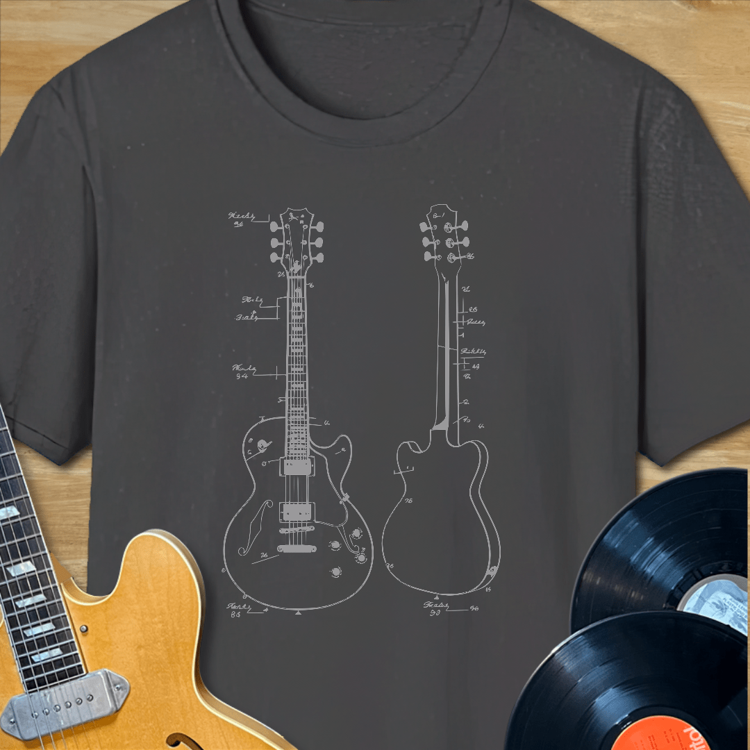 Electric Guitar Blueprint T-Shirt