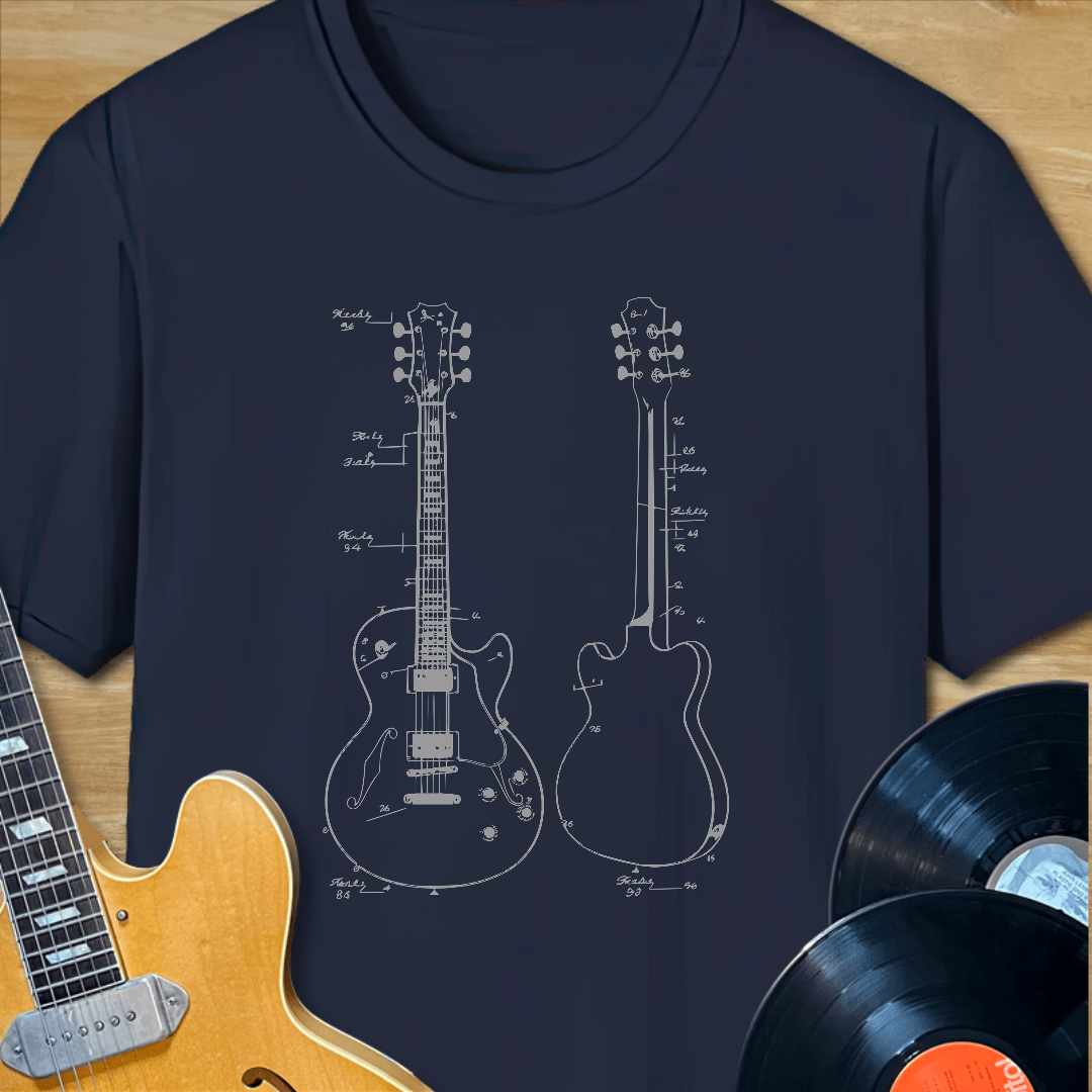 Electric Guitar Blueprint T-Shirt