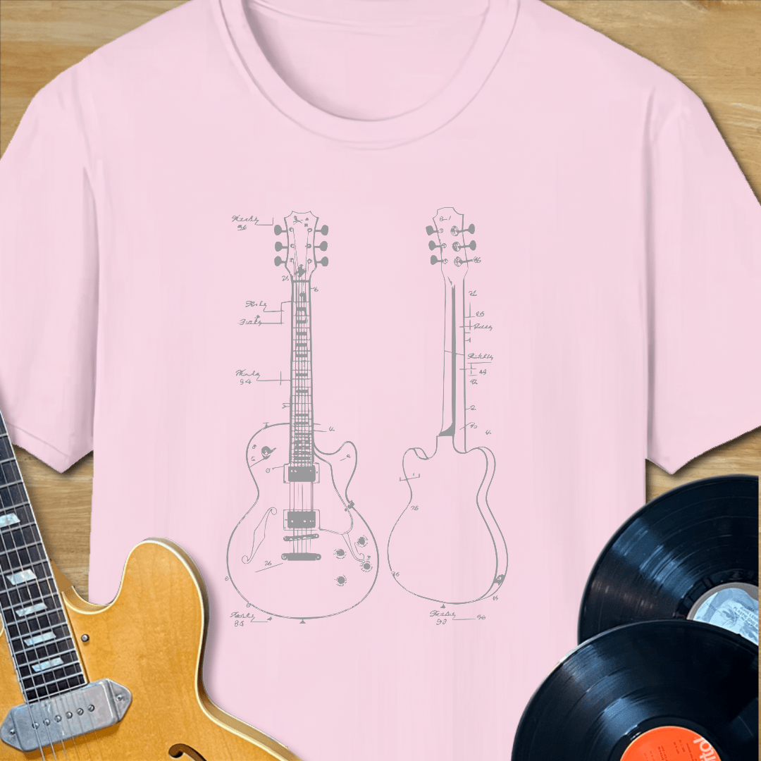 Electric Guitar Blueprint T-Shirt