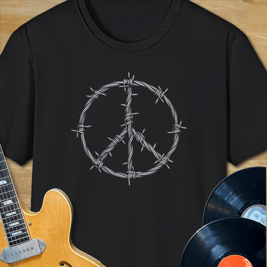 Barbed Wire Peace Sign T-Shirt