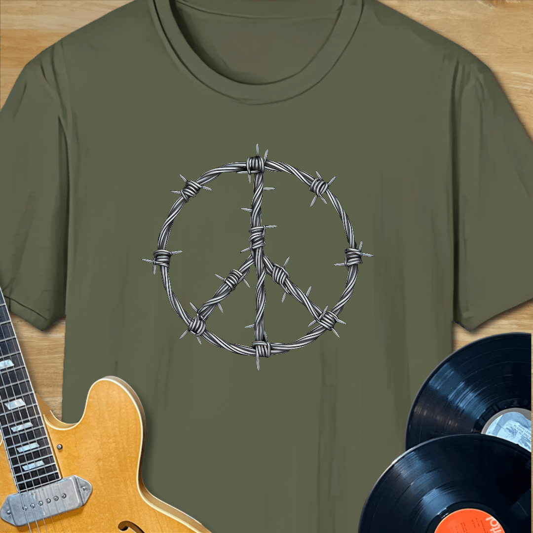 Barbed Wire Peace Sign T-Shirt