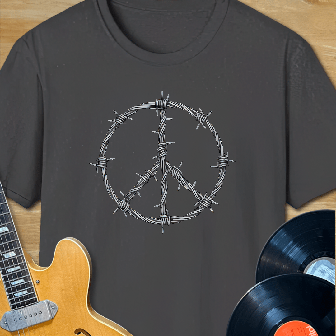 Barbed Wire Peace Sign T-Shirt