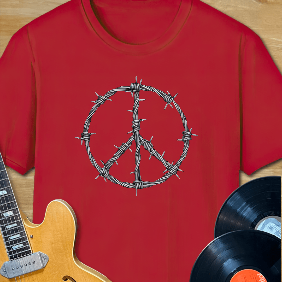 Barbed Wire Peace Sign T-Shirt