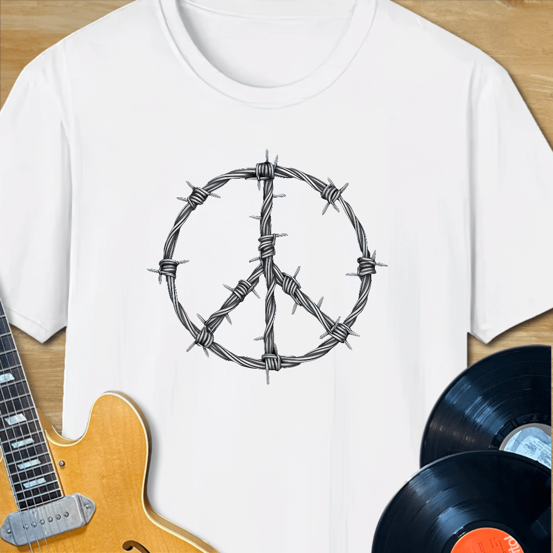 Barbed Wire Peace Sign T-Shirt