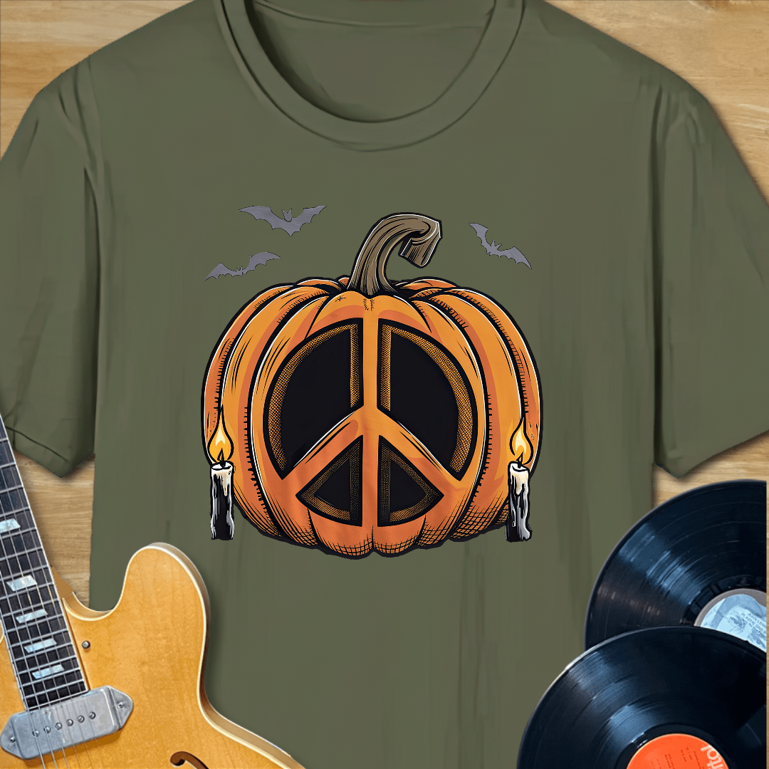 Pumpkin Peace Sign T-Shirt