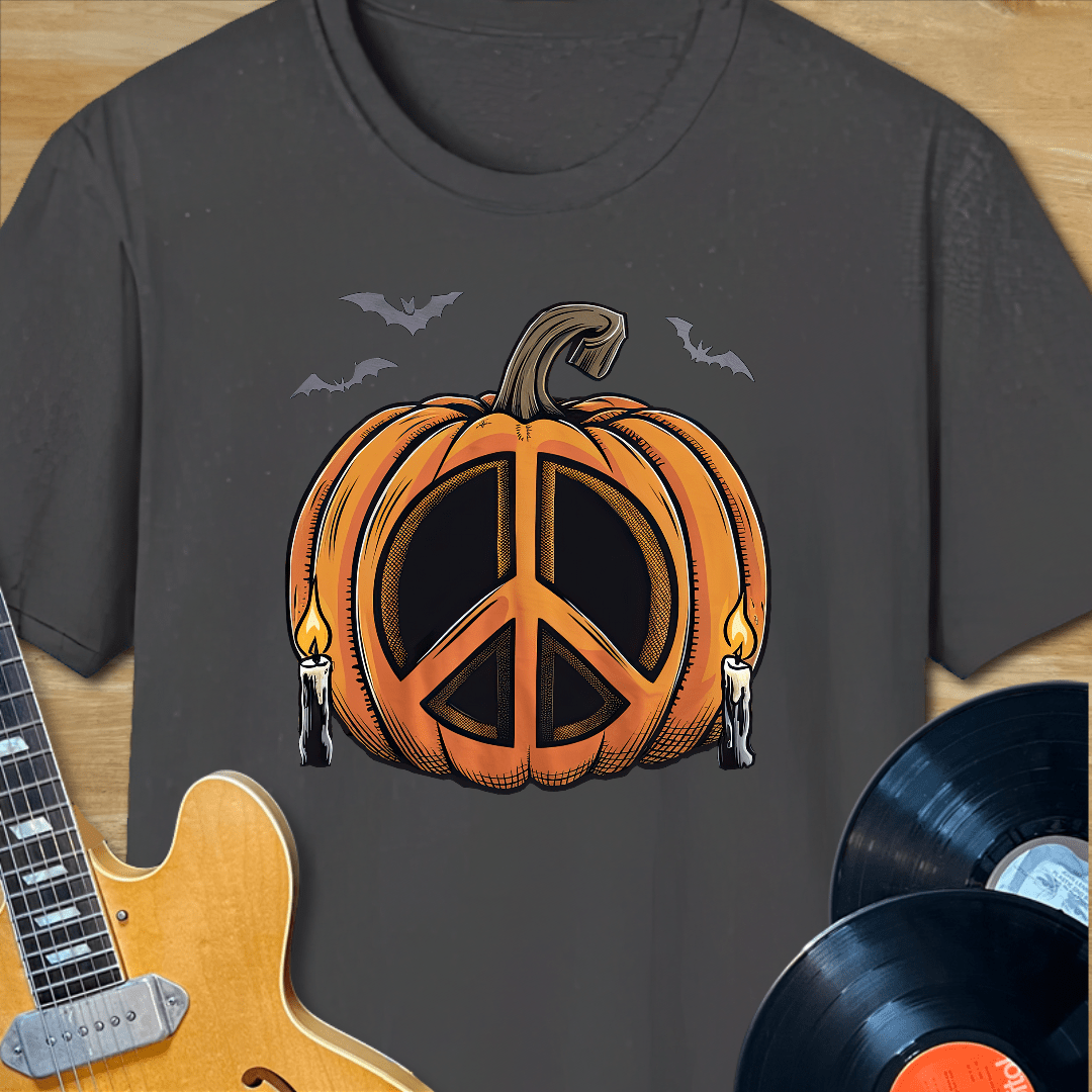 Pumpkin Peace Sign T-Shirt