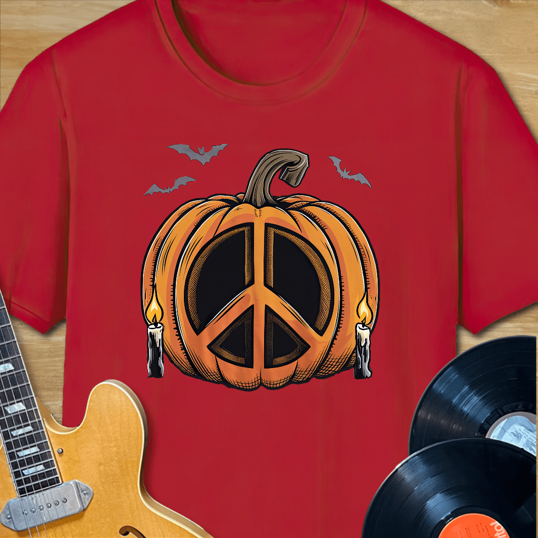 Pumpkin Peace Sign T-Shirt