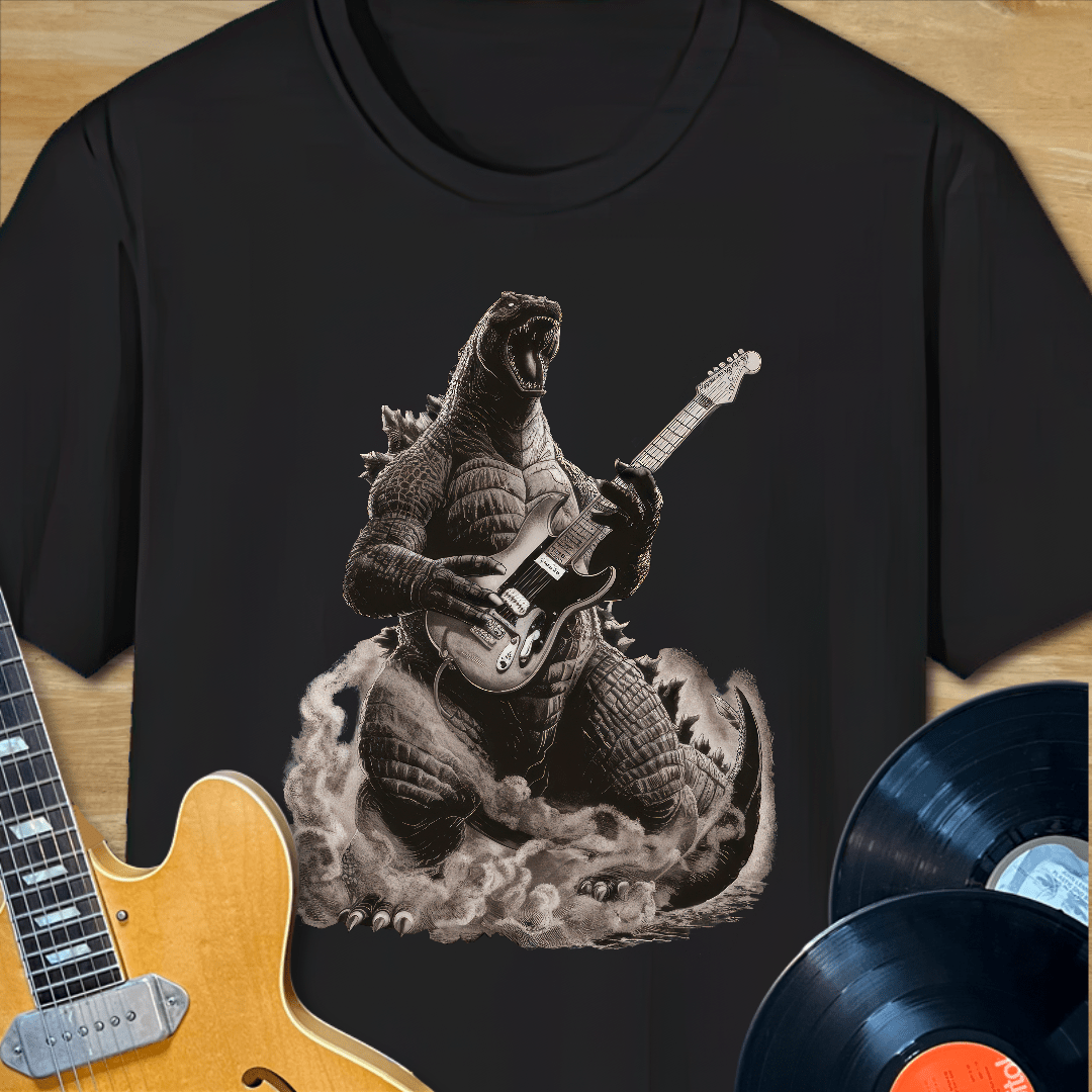 Rockzilla Playing Guitar T-Shirt