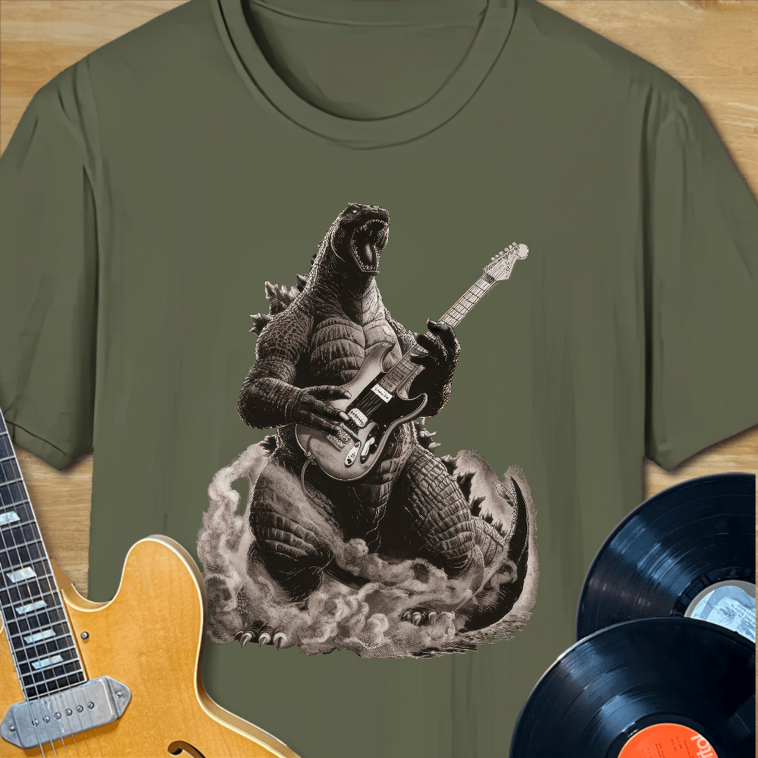 Rockzilla Playing Guitar T-Shirt