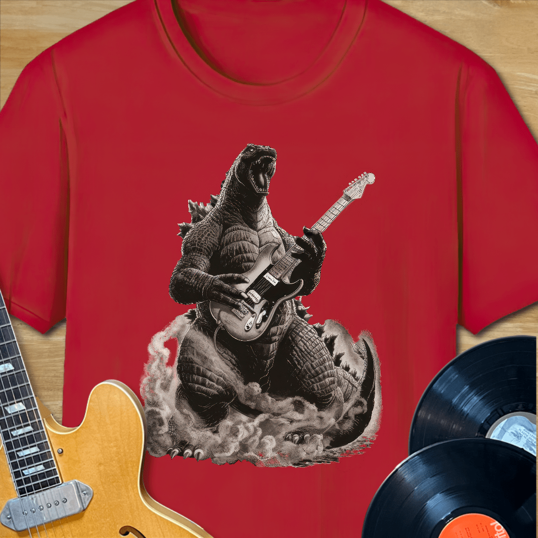 Rockzilla Playing Guitar T-Shirt