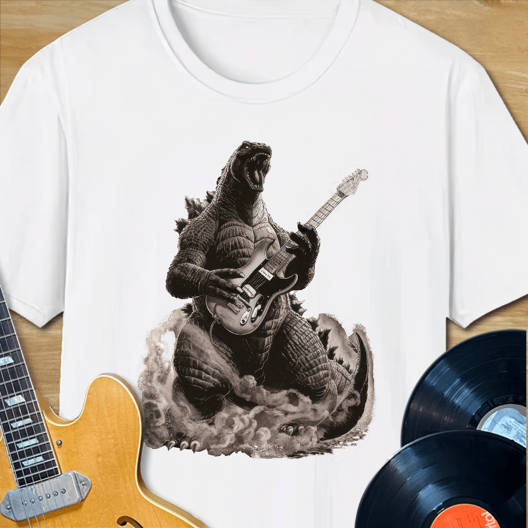 Rockzilla Playing Guitar T-Shirt